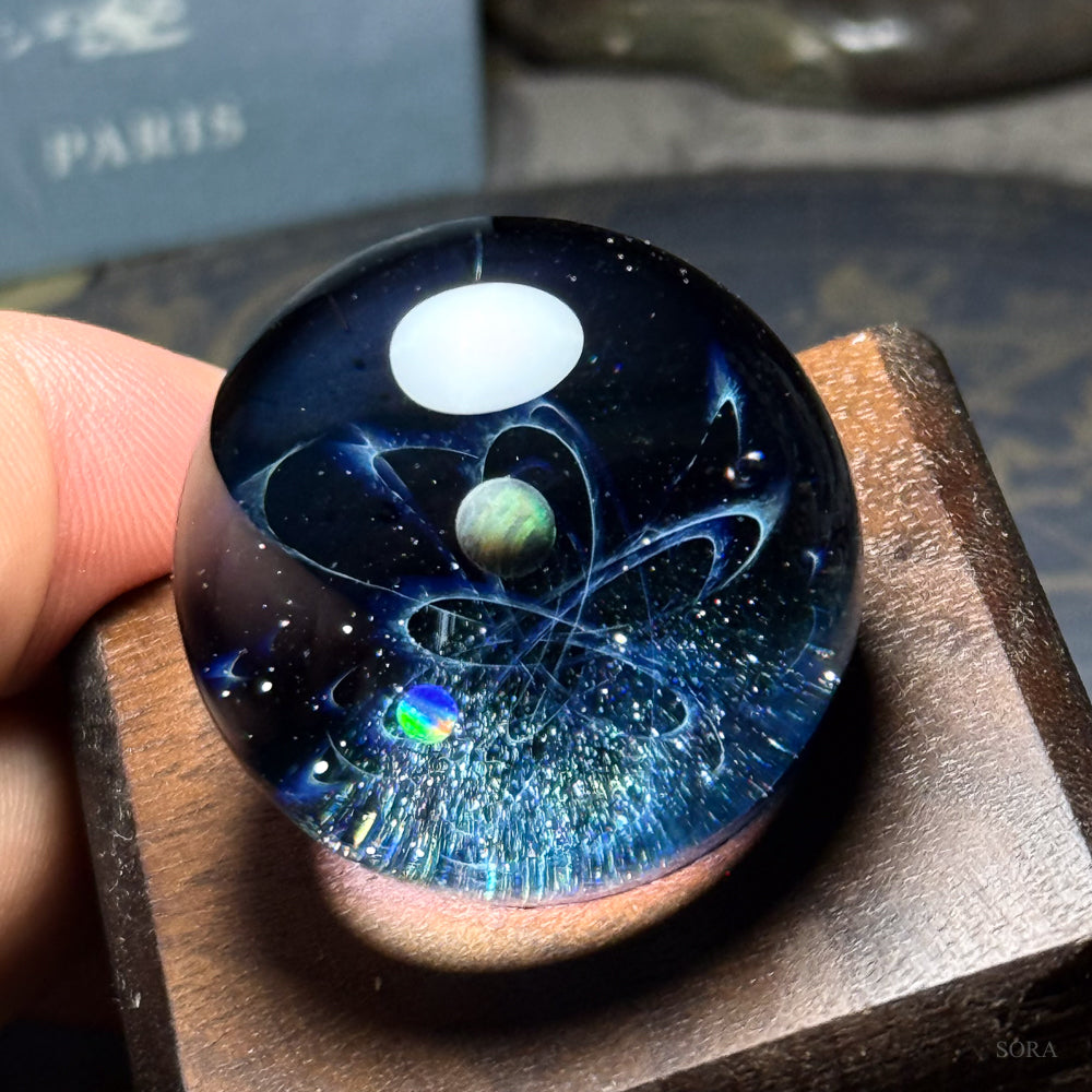 ミニガラスマーブル 星の軌跡 2つの惑星