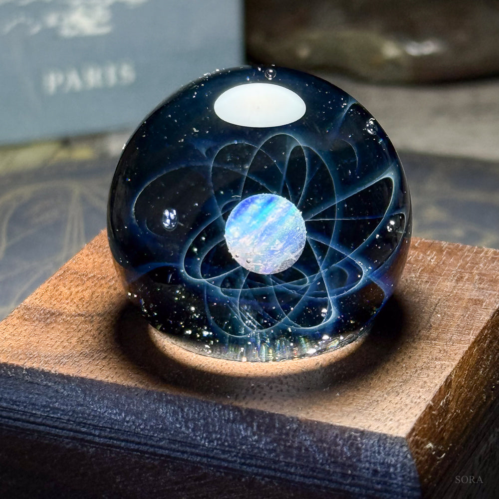 ミニガラスマーブル 星の軌跡 大きな惑星
