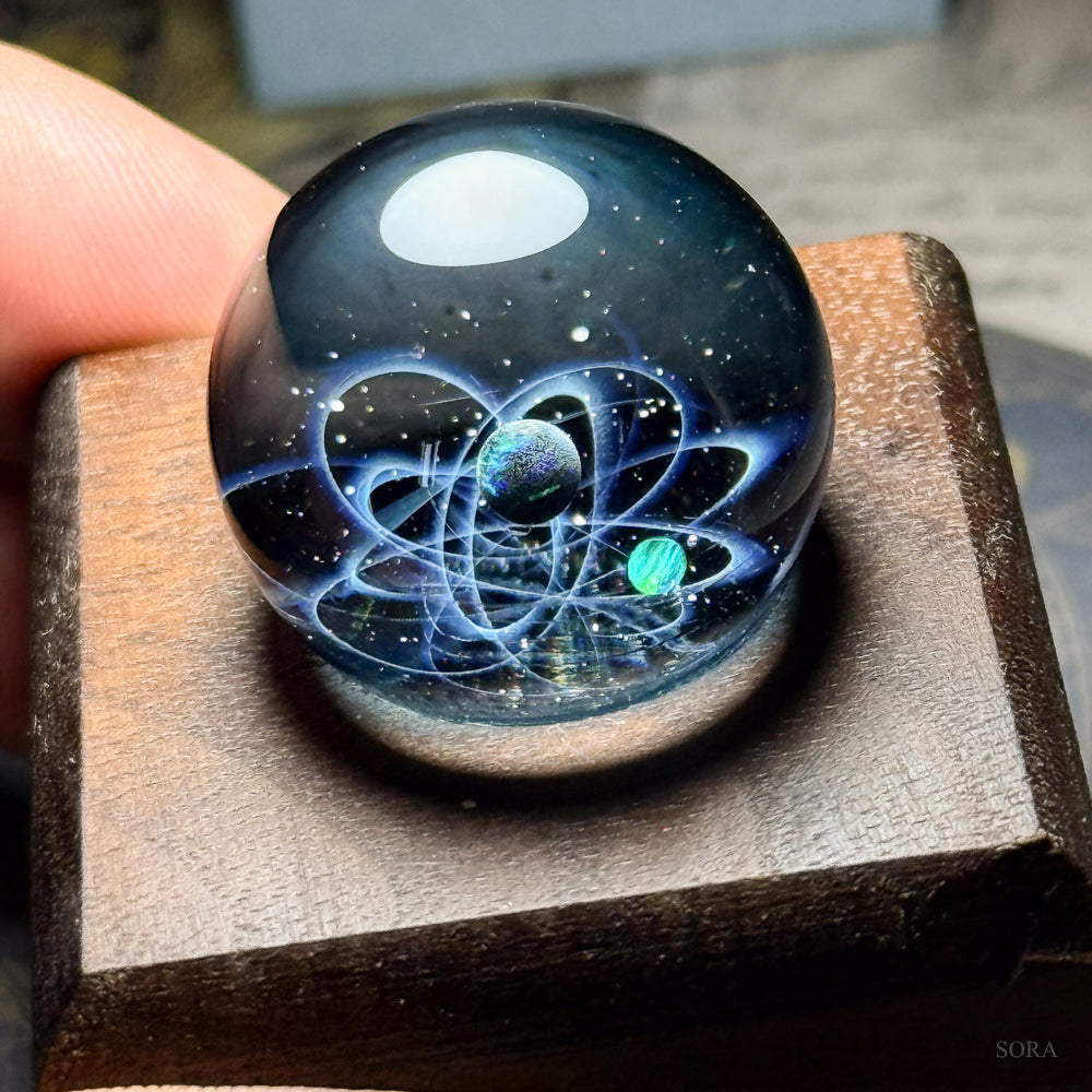 ミニガラスマーブル 星の軌跡 2つの惑星
