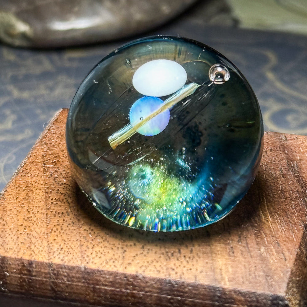 試作品 土星のガラスマーブル