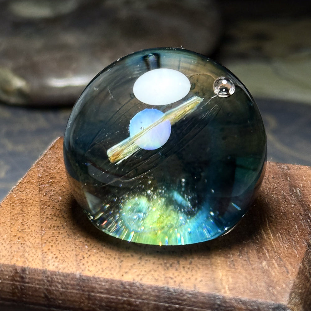 試作品 土星のガラスマーブル