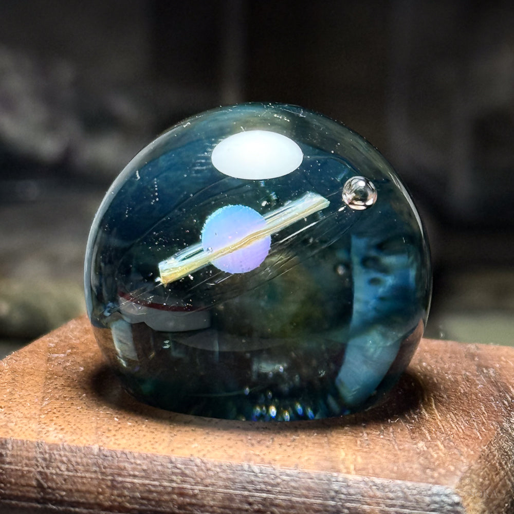 試作品 土星のガラスマーブル