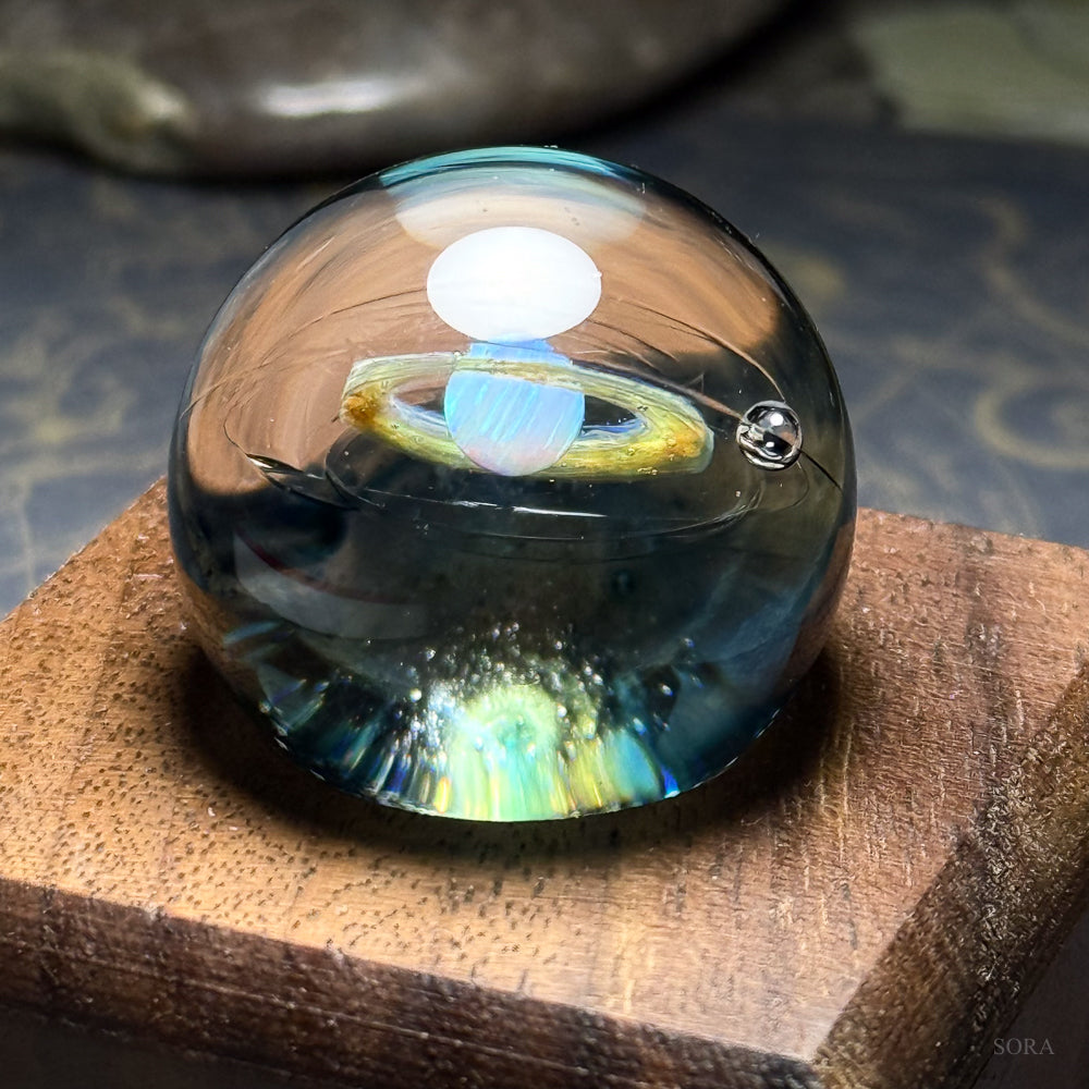 試作品 土星のガラスマーブル