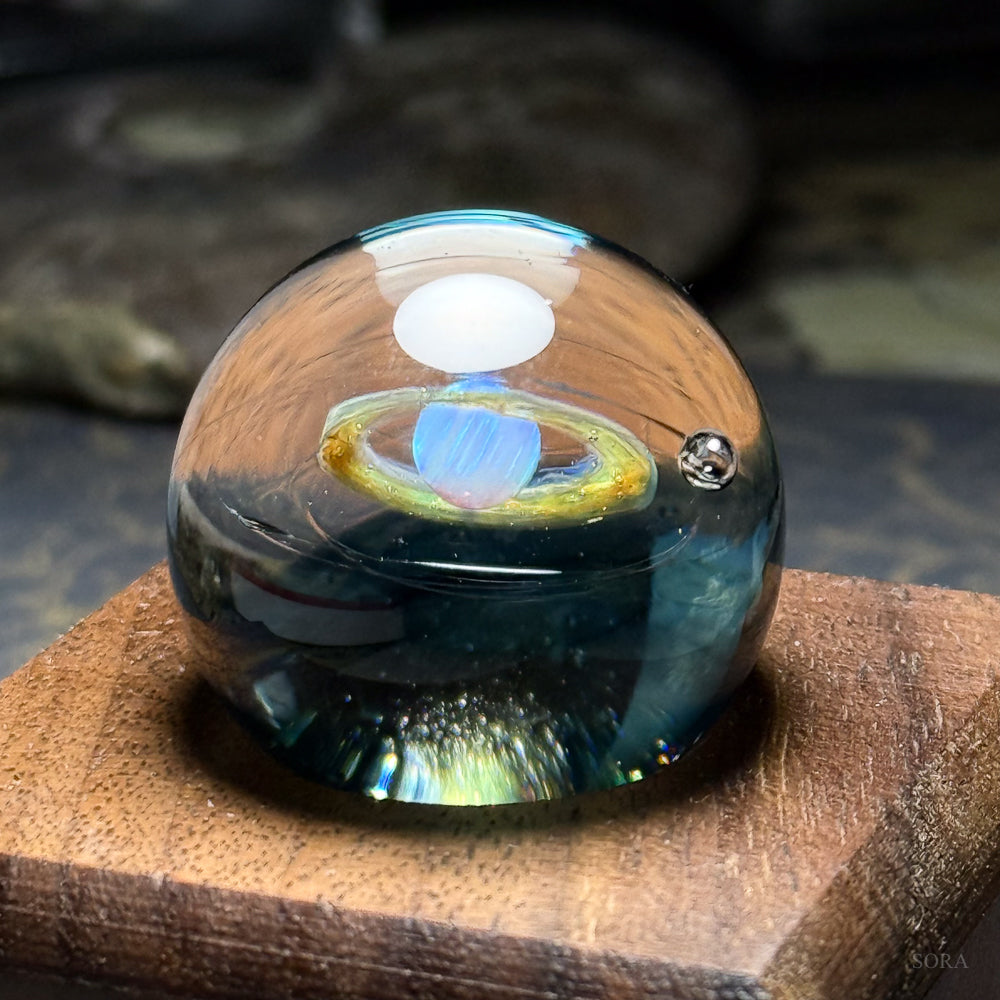 試作品 土星のガラスマーブル