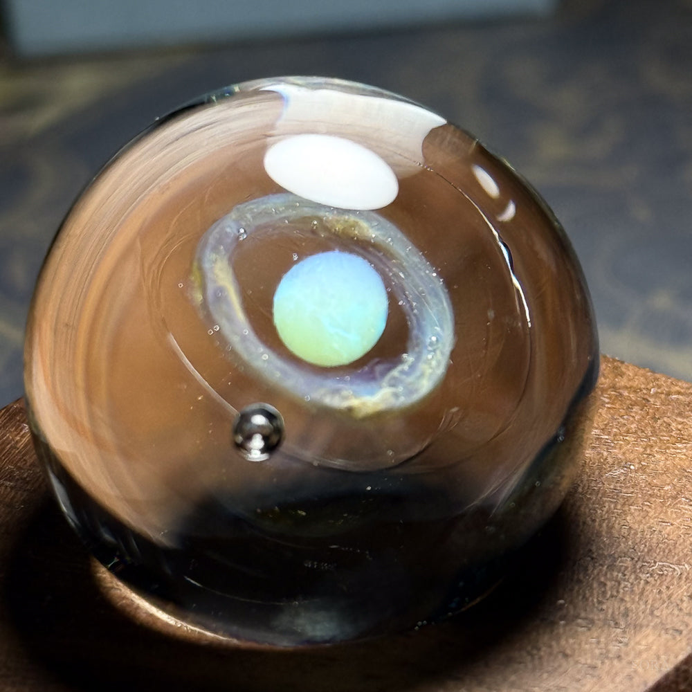 試作品 土星のガラスマーブル