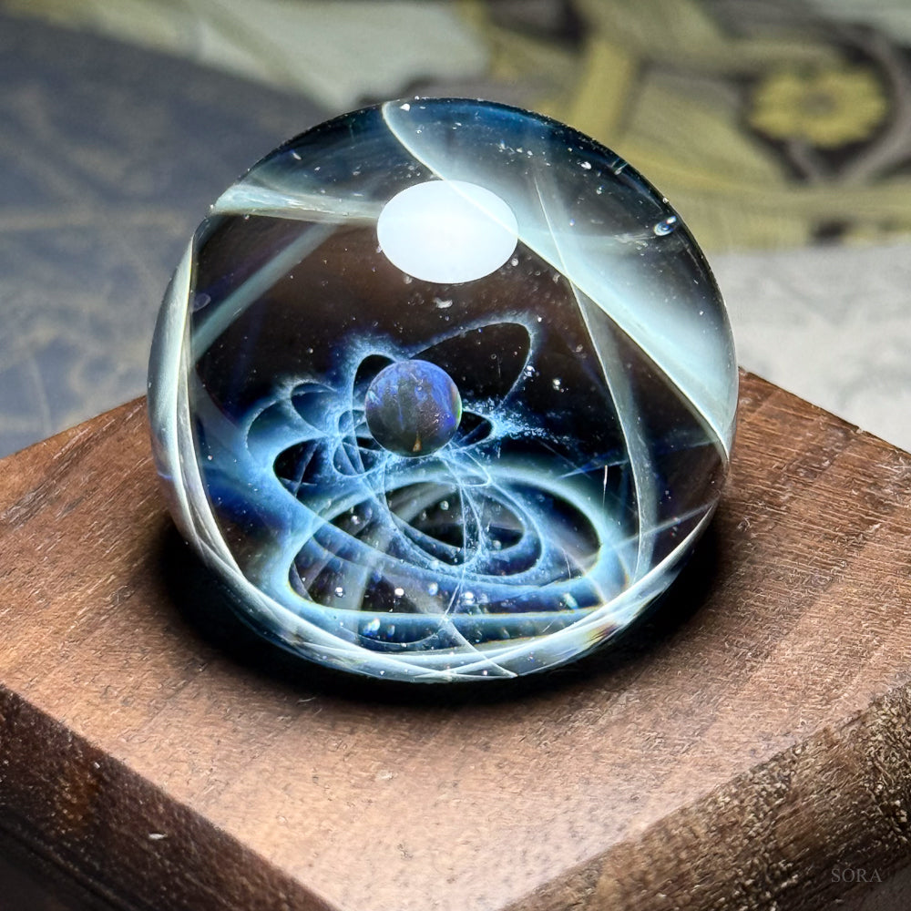 試作品 ミニガラスマーブル 星の軌跡