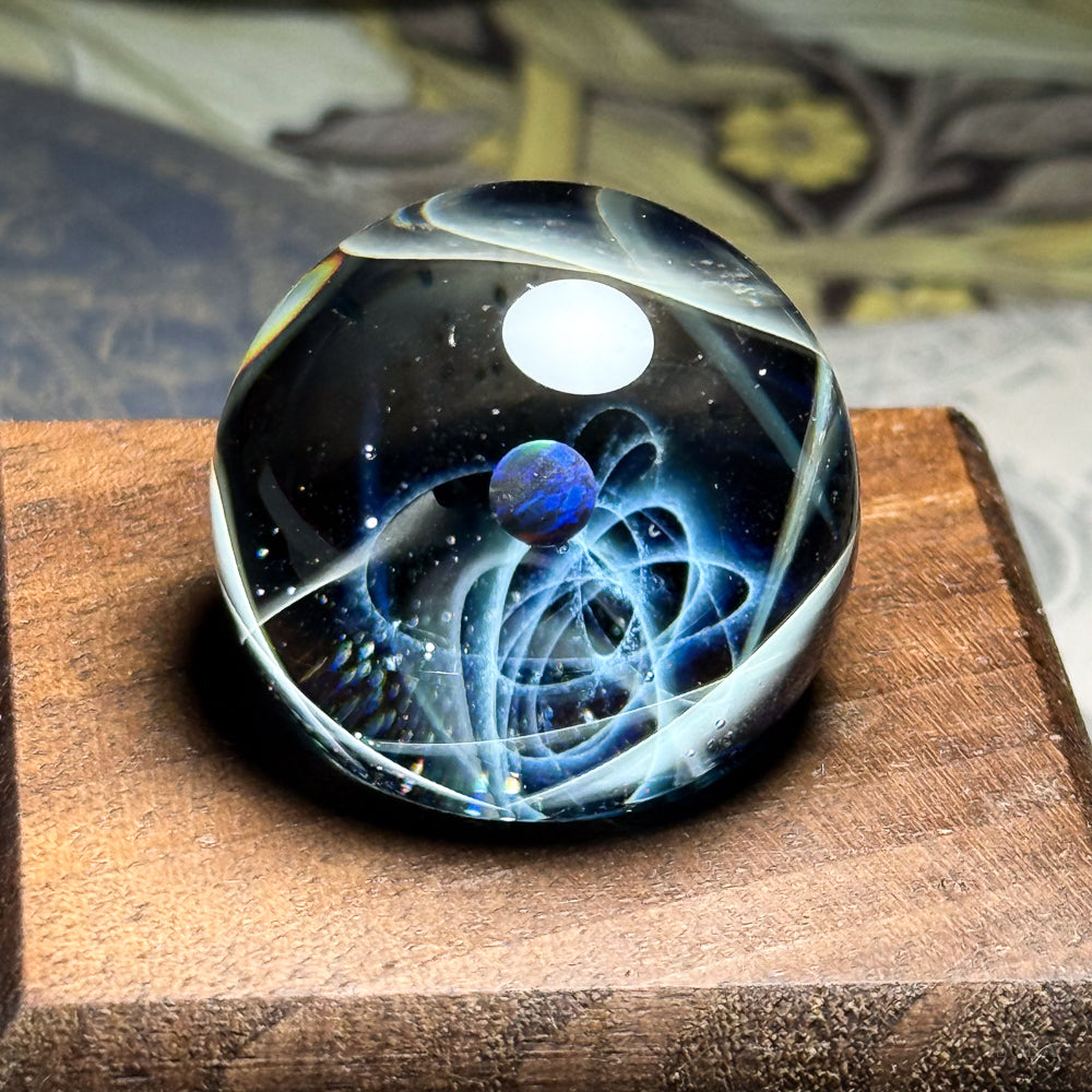 試作品 ミニガラスマーブル 星の軌跡