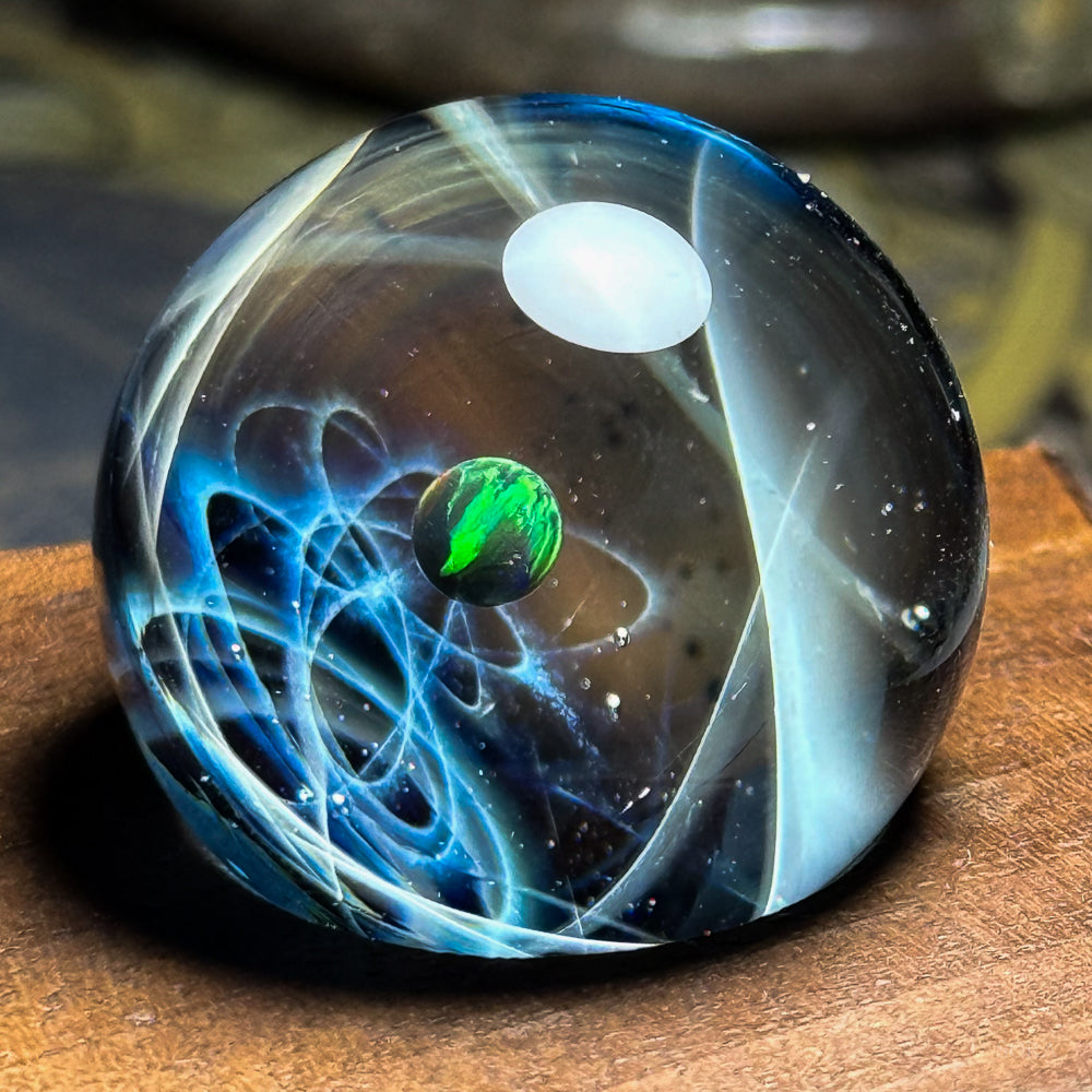 試作品 ミニガラスマーブル 星の軌跡