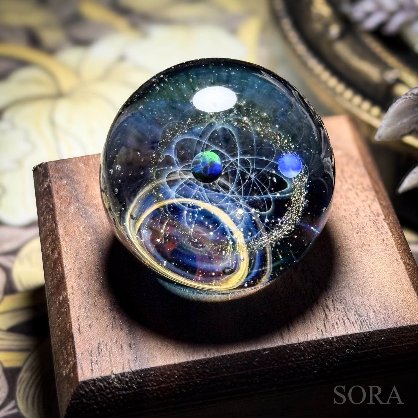 ガラスマーブル 星の軌跡 2つの惑星