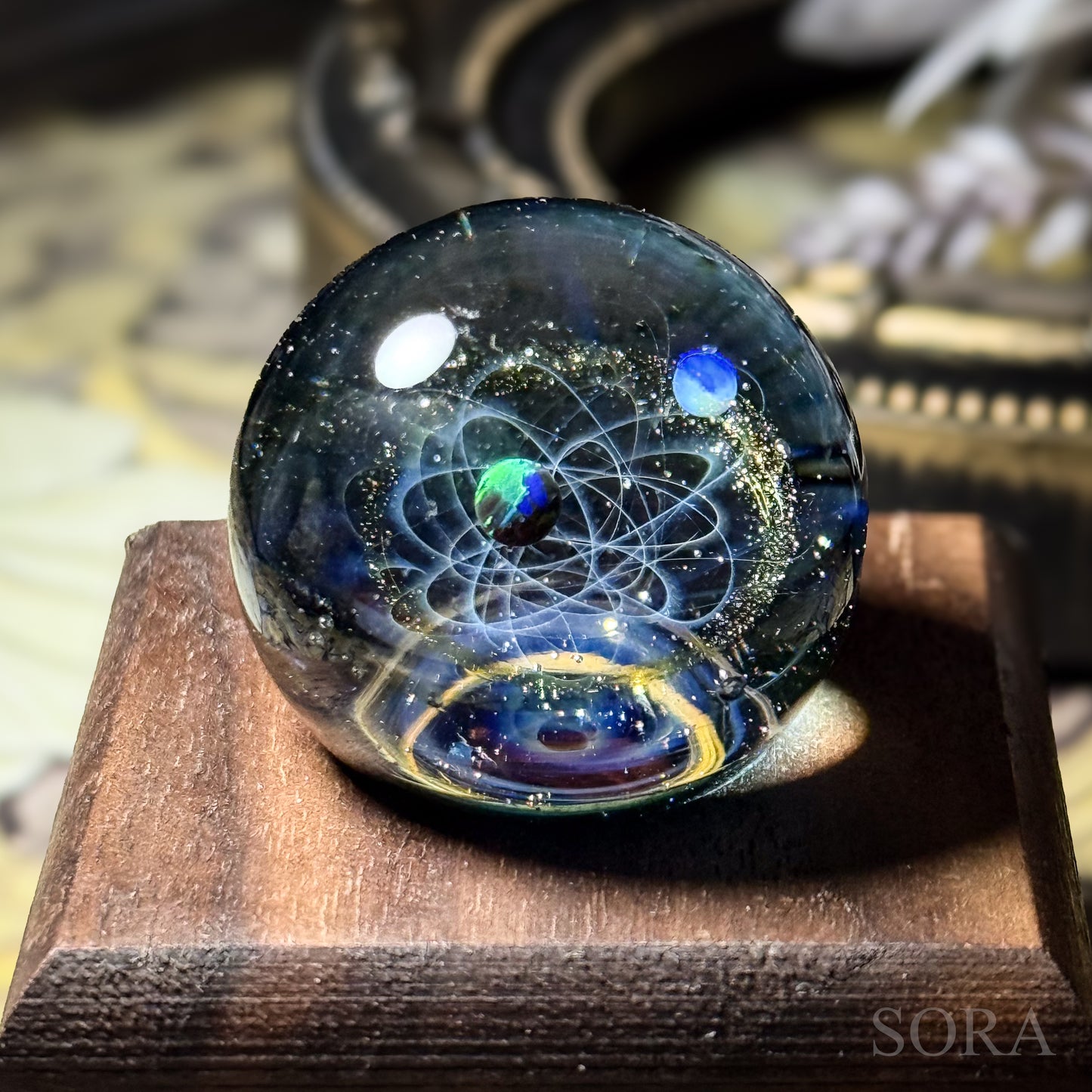 ガラスマーブル 星の軌跡 2つの惑星