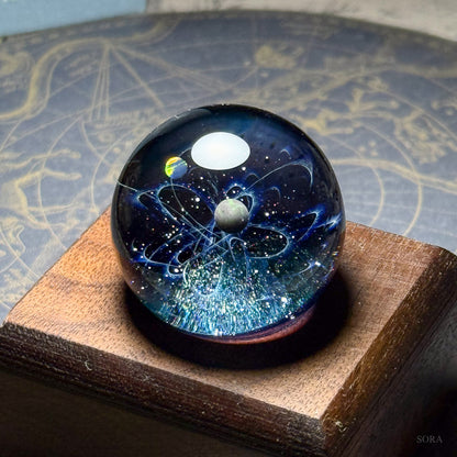 ミニガラスマーブル　星の軌跡　2つの惑星