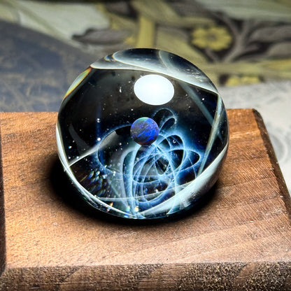 試作品　ミニガラスマーブル　星の軌跡