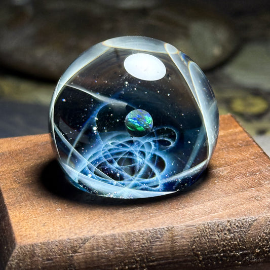 試作品　ミニガラスマーブル　星の軌跡