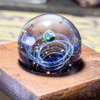 ミニガラスマーブル　SORAのきらめきの宇宙　伴星あり