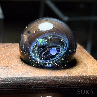 ミニガラスマーブル　SORAのきらめきの宇宙　伴星あり