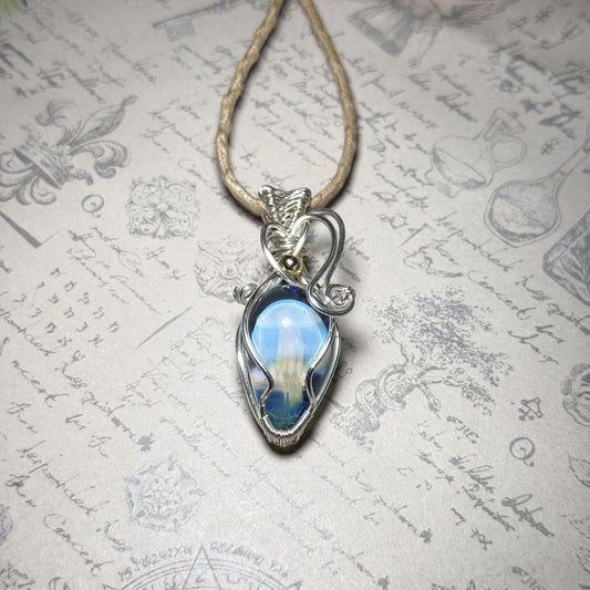 クラゲのワイヤーラッピングペンダント　＃261