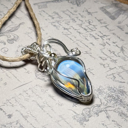 クラゲのワイヤーラッピングペンダント　＃261