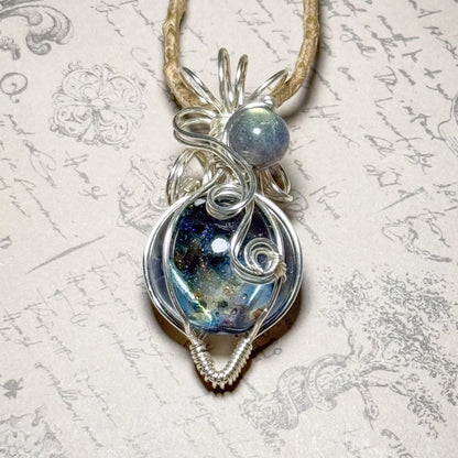 宇宙の輝きワイヤーラッピングペンダント　＃261