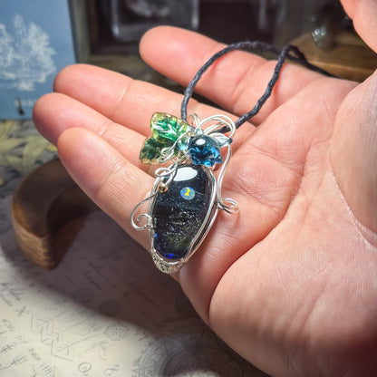 ワイヤーラッピングペンダント　Moonlight Beach Guardian　〜ウミガメ〜　＃26241