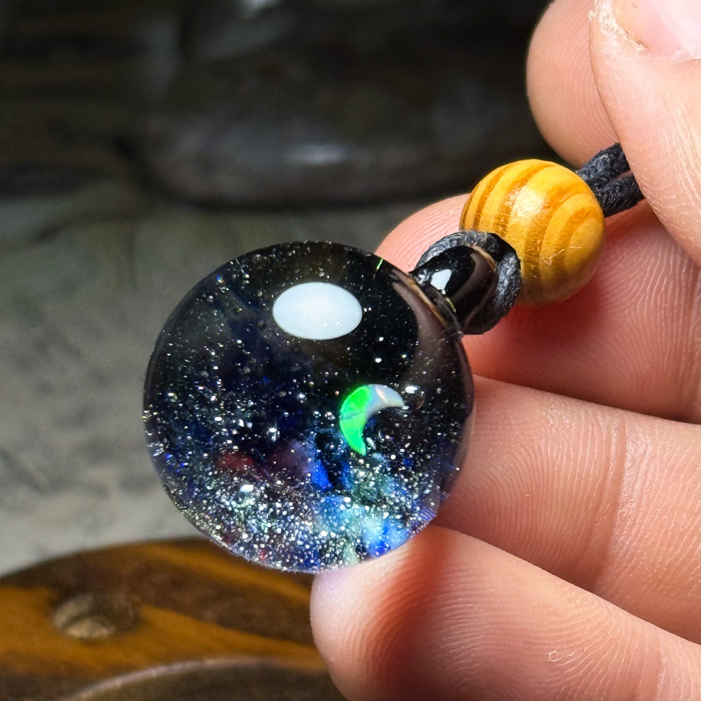 Deep Space Nebula  月　ペンダント ＃2642