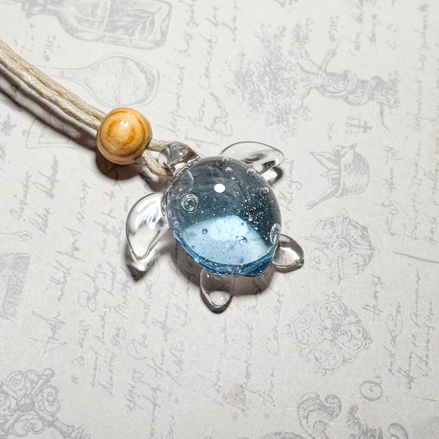 ウミガメのペンダント　水の輝き ＃4091